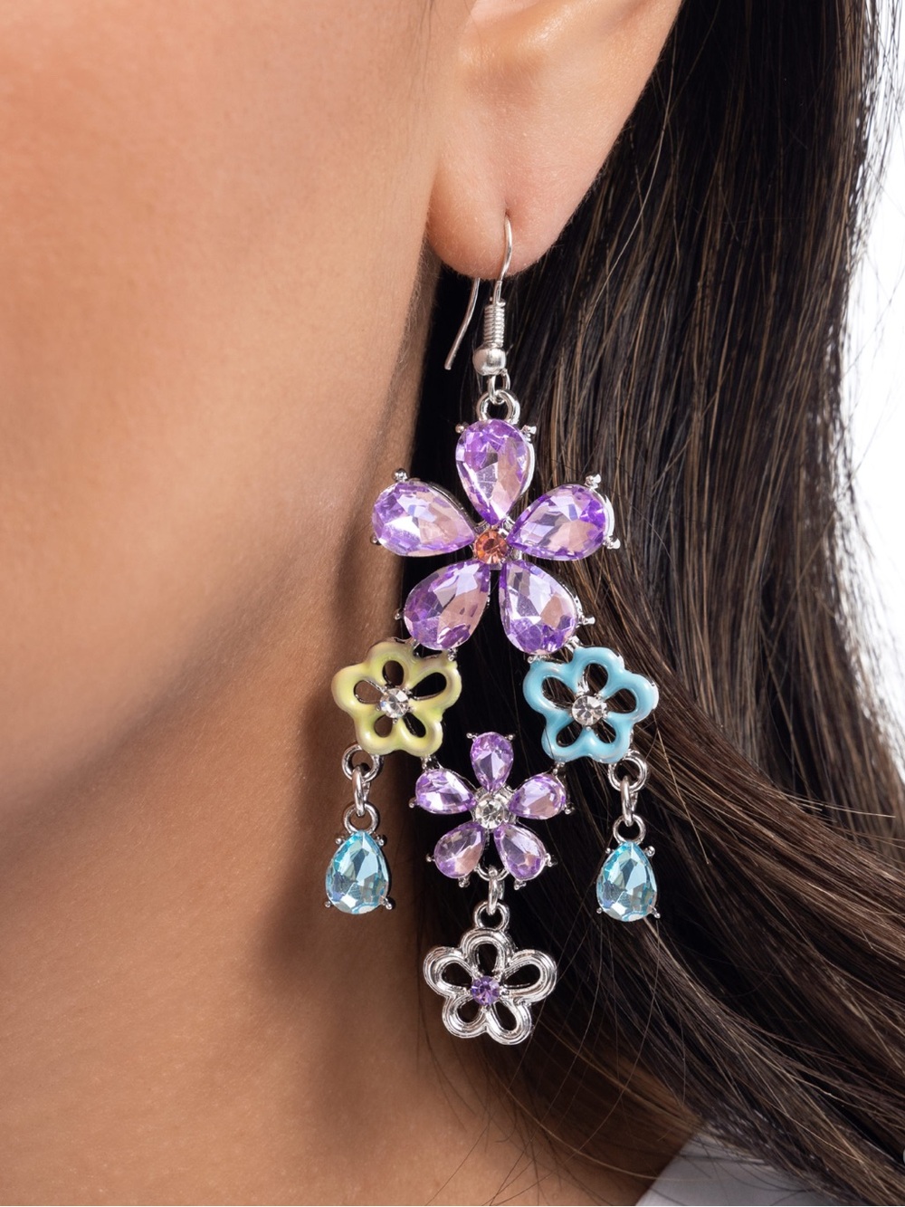 NWT Floral Fountain Multicolored Earrings(Last One)